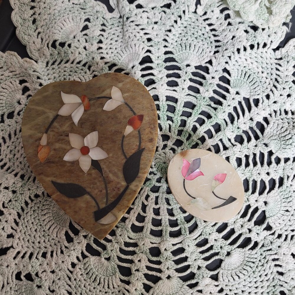 Stone keepsake boxes